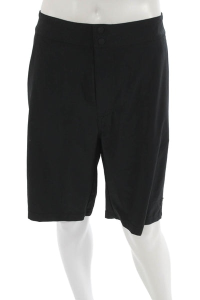SmartWool Mens Athletic Black Polyester Zip Shorts Size XL