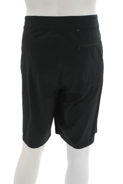 SmartWool Mens Athletic Black Polyester Zip Shorts Size XL