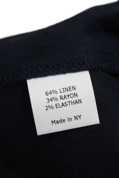 Estelle & Finn Women Blue Linen Blazer Long Sleeve Button Size 0