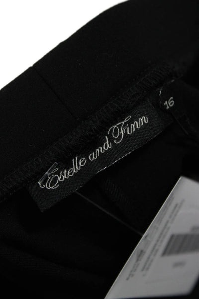 Estelle & Finn Women Black Rayon Pull On Dress Pants Size 16