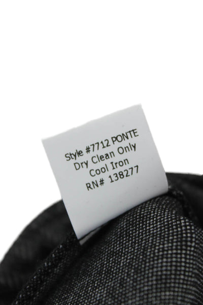 Estelle & Finn Womens Dress Pants Gray Rayon Herringbone Pull On Size 14