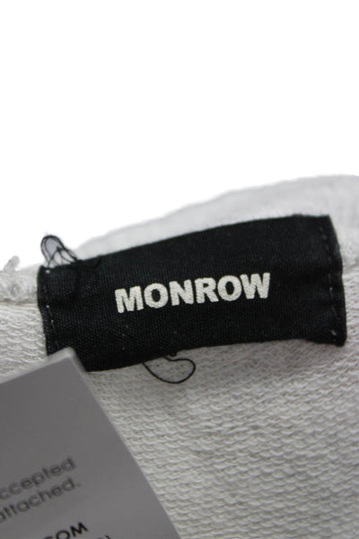 Monrow Womens Gray Long Sleeve Henley Basic T-Shirt 70% Rayon Size L