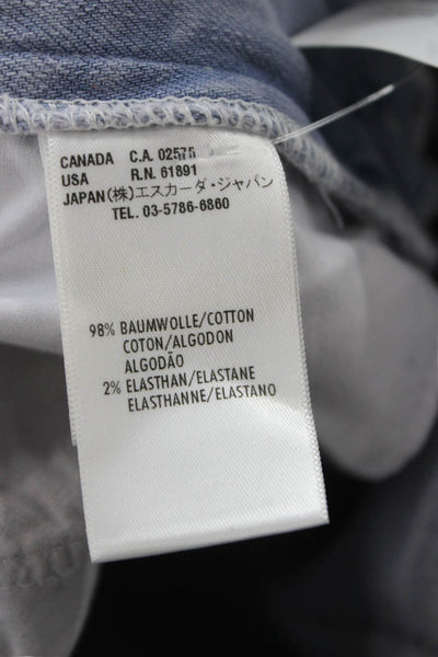 Escada Women Straight Jeans Gray Cotton Button Inseam 23in Size 36