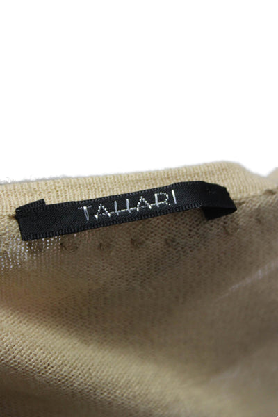 Tahari Women Cardigan Long Sleeve Cotton Beige Size S