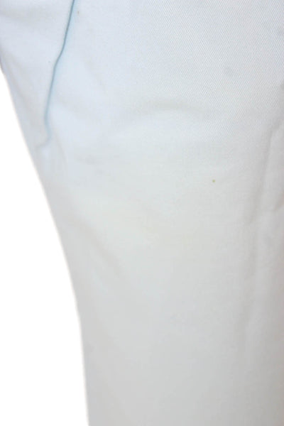 Escada Sport Womens Cropped Pants Blue Cotton Blend Button Closure Size 38