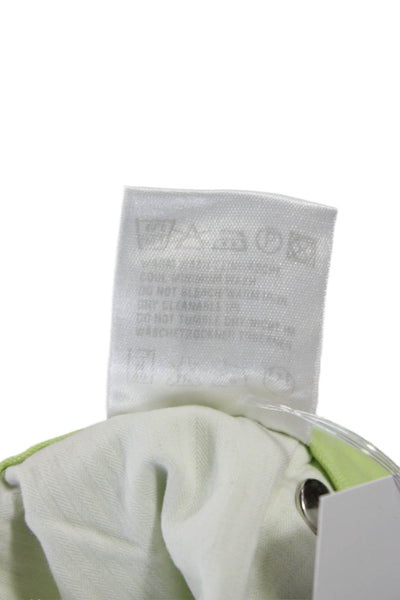 Escada Sport Womens Chino Pants Green Linen Button Size 36