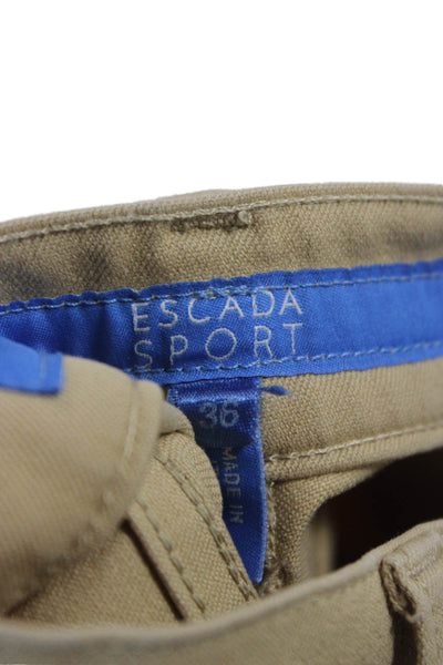 Escada Sport Womens Chino Pants Beige Cotton Size 36