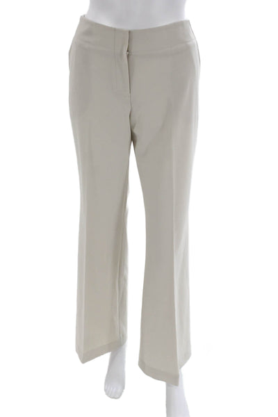 St. John Collection By Marie Gray Womens Dress Pants Beige Polyester Zip Size 4