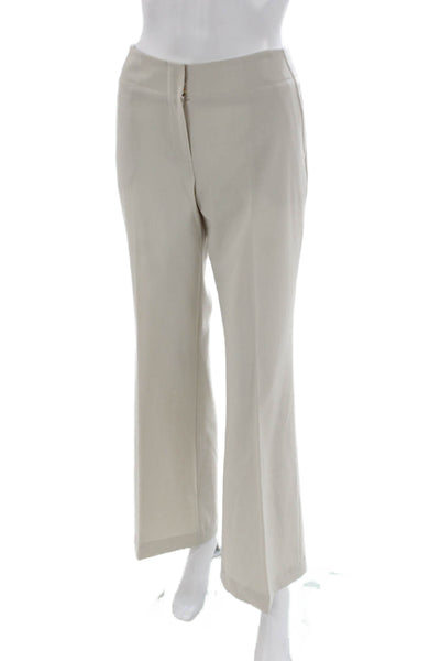 St. John Collection By Marie Gray Womens Dress Pants Beige Polyester Zip Size 4