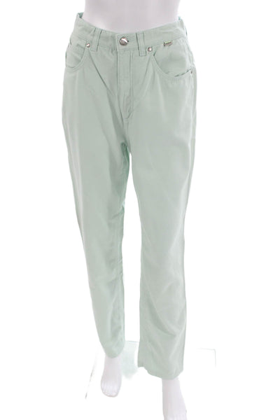 Escada Sport Womens Straight Jeans Green Cotton Size 36