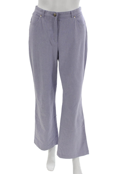 Escada Womens Purple Cotton Dress Pants Size 36