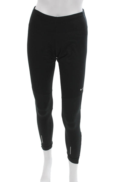 Nike Womens Compression Leggings Black Polyester Pull On Size XS