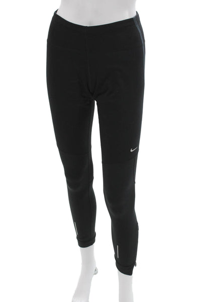 Nike Womens Compression Leggings Black Polyester Pull On Size XS