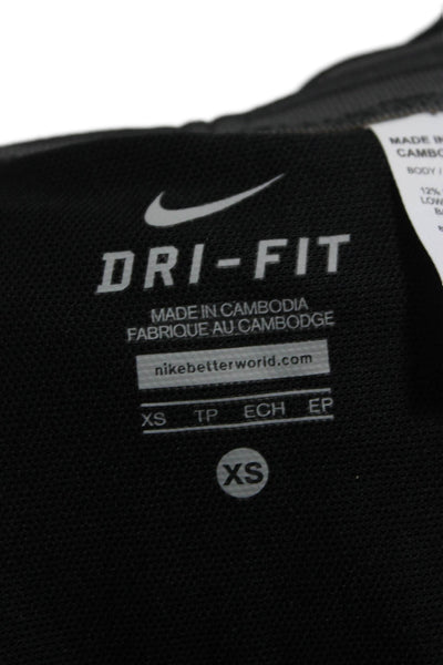 Nike Womens Compression Leggings Black Polyester Pull On Size XS