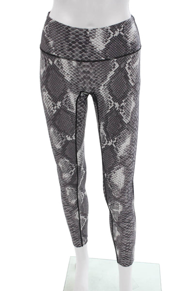 Prism Sport Womens Ankle Leggings Gray Animal Print Polyester Pull On Size XS