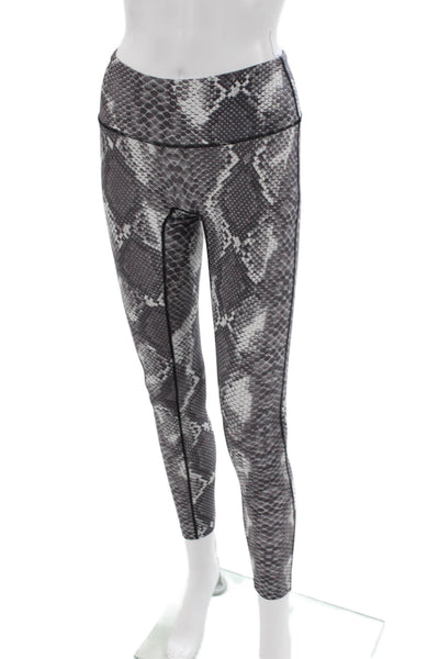 Prism Sport Womens Ankle Leggings Gray Animal Print Polyester Pull On Size XS