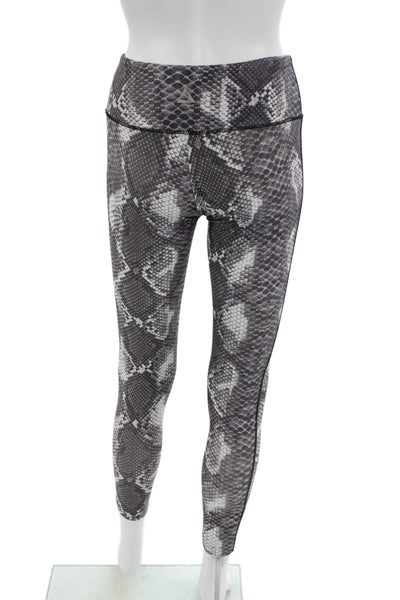 Prism Sport Womens Ankle Leggings Gray Animal Print Polyester Pull On Size XS