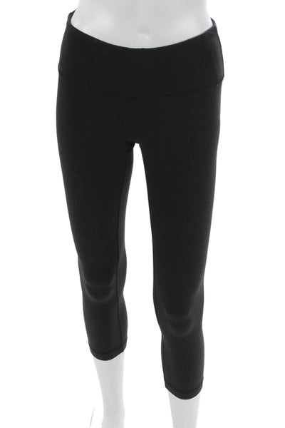Lululemon Womens Capri Leggings Black Nylon Size 4