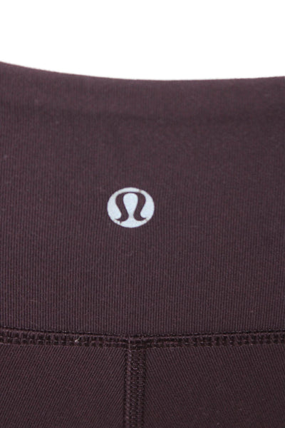 Lululemon Women Purple Capri Leggings Nylon Pull On Size 4