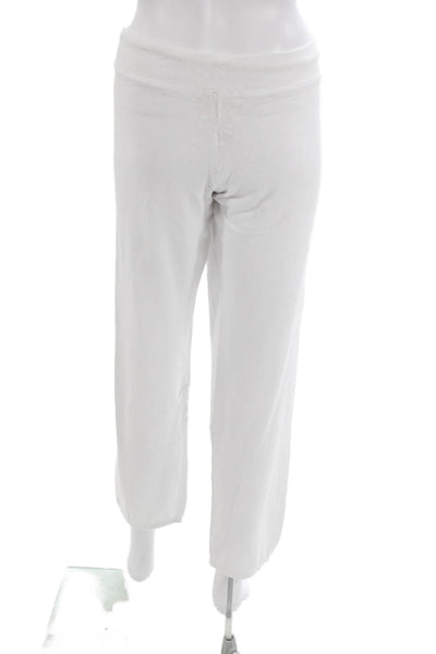 Monrow Women Tropical Floral Polyester Tracksuit Sweatpants White Size L
