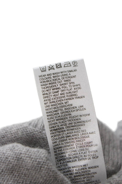 Brodie Women Cashmere Pullover Crew Neck Gray Long Sleeve Size M