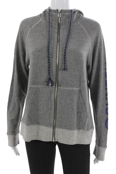 Sundry Womens Full Zip Hoodie Gray Viscose Long Sleeve Fall Size 1