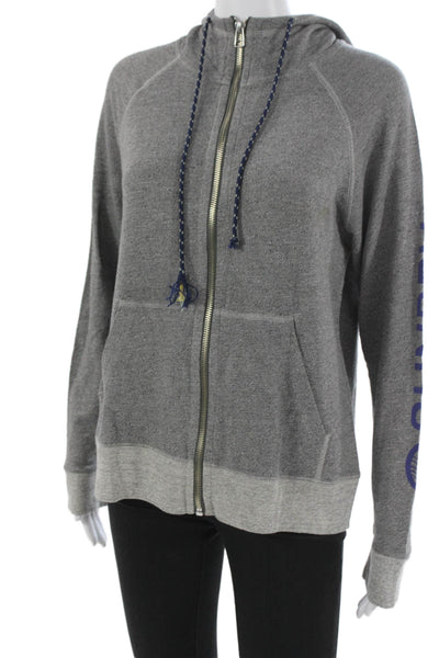 Sundry Womens Full Zip Hoodie Gray Viscose Long Sleeve Fall Size 1