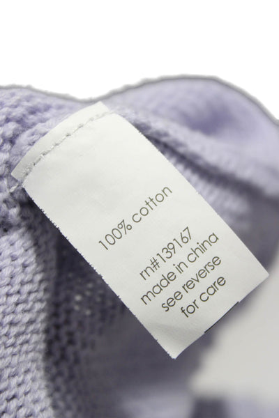 27 Miles Womens Purple Cotton V-Neck Cardigan Long Sleeve Size M