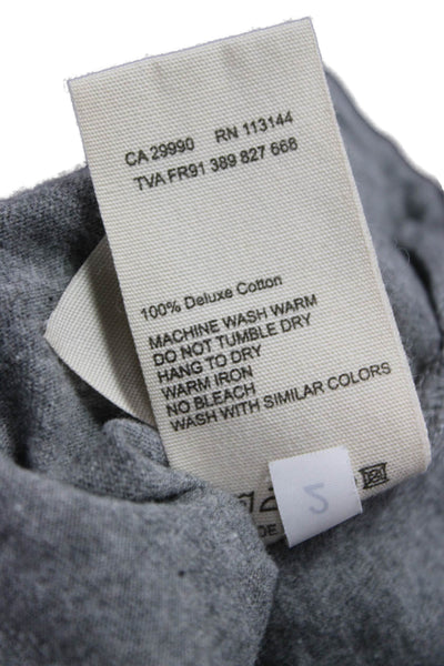Majestic Filatures Womens Basic Cotton Sleeveless Tank Round Neck Gray Size 2