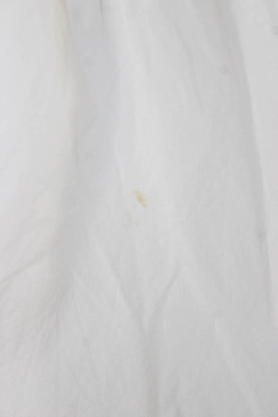 Derek Lam 10 Crosby Womens White Tunic Blouse V-Neck 3/4 Sleeve Cotton Size 2
