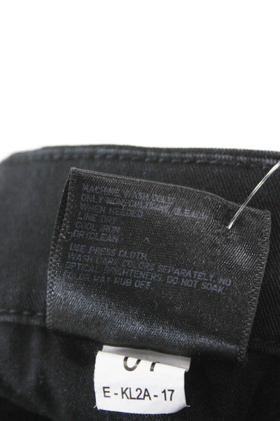 Uniqlo Mens Black Cotton Chino Pants Button Closure Size 32