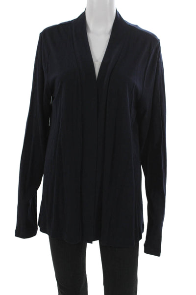 J Crew Womens Cardigan Blue V Neck Long Sleeve Cotton Modal Size XL