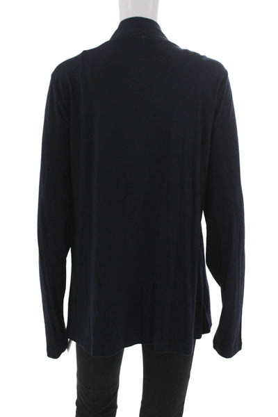 J Crew Womens Cardigan Blue V Neck Long Sleeve Cotton Modal Size XL
