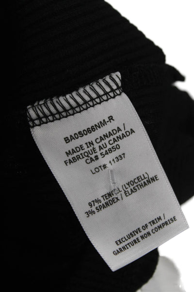 Wesley Women Basic Tank Black Tencel Round Neck Sleeveless Pullover Size L