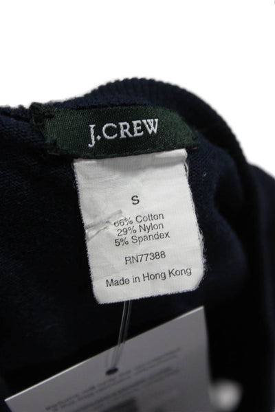 J Crew Womens Blue Cotton Crew Neck Long Sleeve Cardigan Size S