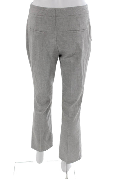 Zara Basic Womens Cropped Pants Gray Polyester Zip Waist Size 2
