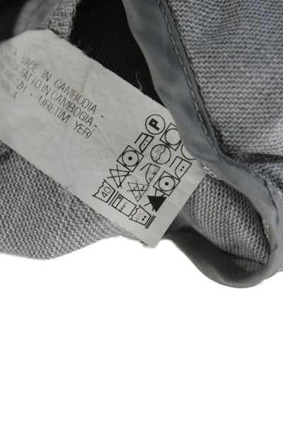 Zara Basic Womens Cropped Pants Gray Polyester Zip Waist Size 2