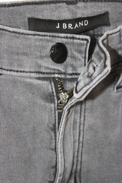 J Brand Womens Gray Skinny Jeans High Rise Cotton Inseam 25 Size 27