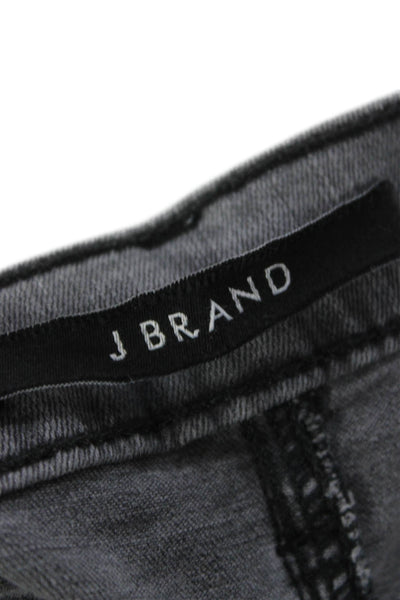 J Brand Womens Gray Skinny Jeans High Rise Cotton Inseam 25 Size 27