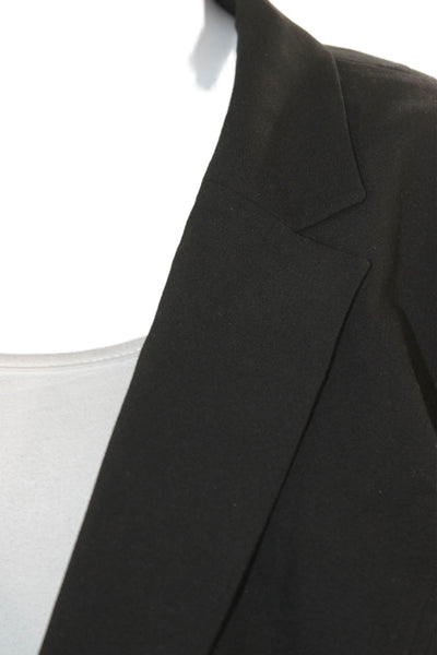 Sejour Womens Black Polyester Blazer Buttoned Long Sleeve Plus Size 16W