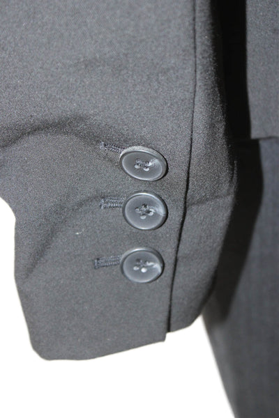 Sejour Womens Black Polyester Blazer Buttoned Long Sleeve Plus Size 16W