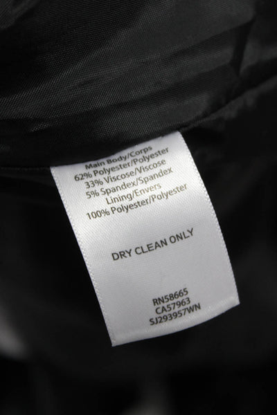 Sejour Womens Black Polyester Blazer Buttoned Long Sleeve Plus Size 16W
