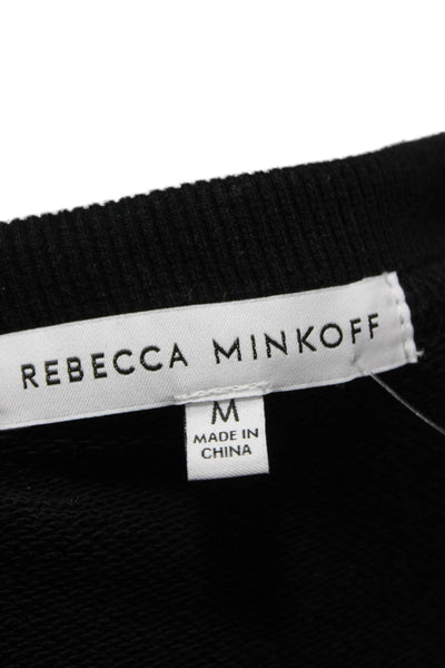 Rebecca Minkoff Women Black Pullover Sweatshirt Size M