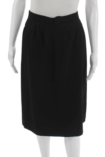 Chloe Womens Black Wool Straight Pencil Skirt Zip Size 36