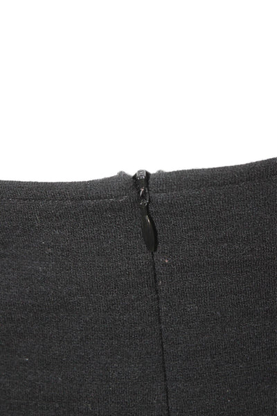 Morgane Le Fay Womens A-Line Wool Skirt Black Long Zip Size M