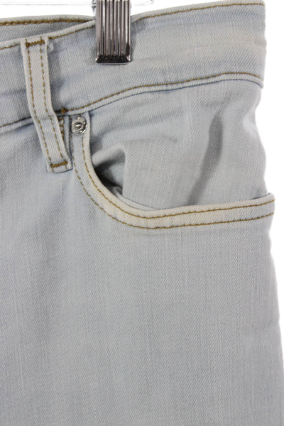 Frame Womens Wide-Leg Jeans Blue Cotton Blend High Rise Size 30
