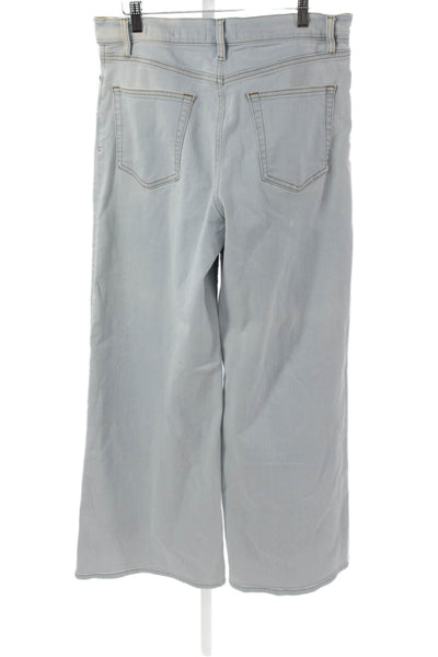 Frame Womens Wide-Leg Jeans Blue Cotton Blend High Rise Size 30