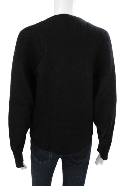 Helmut Lang Womens Black Viscose Boat Neck Pullover Sweater Long Sleeve Size PP
