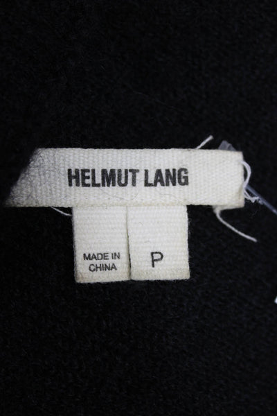 Helmut Lang Womens Black Viscose Boat Neck Pullover Sweater Long Sleeve Size PP