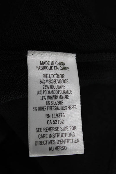 Helmut Lang Womens Black Viscose Boat Neck Pullover Sweater Long Sleeve Size PP
